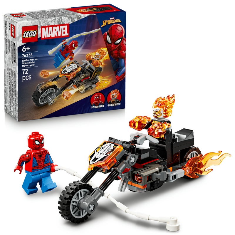 LEGO Marvel Spider-Man vs. Ghost Rider Motorcycle 76335 (Age 6+, 72 Pieces) - Image 1