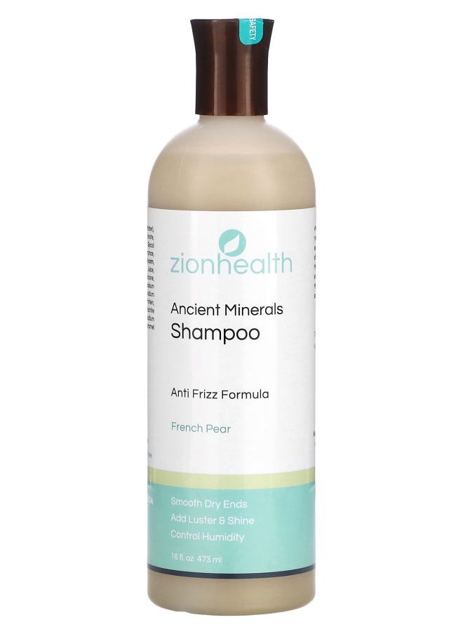 Zion Health Ancient Minerals Shampoo Anti Frizz Formula French Pear 16 fl oz (473 ml) 