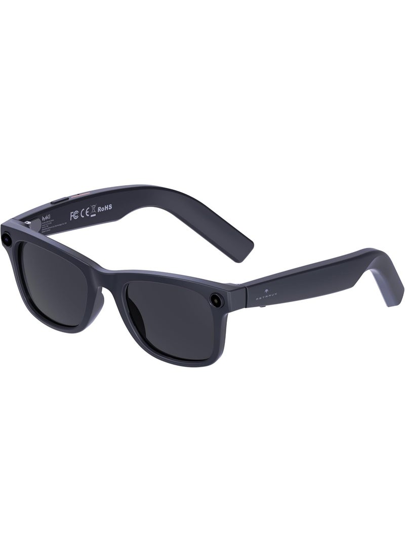 إيميكي نظارات IMIKI & Astraux الذكية بتقنية الذكاء الاصطناعي، نظارات شمسية UV400، ترجمة ذكية، التعرف على الأشياء، عدسة بصرية احترافية، تسجيل فيديو، ذاكرة 4 جيجابايت، وضع استعداد طويل (رمادي) - Image 3