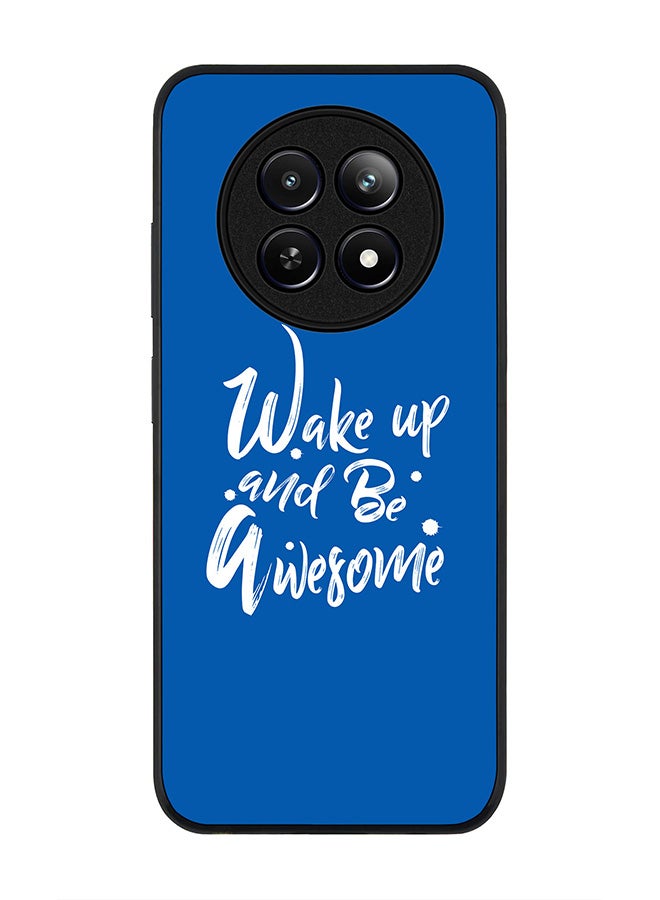 Stylizedd Rugged Black edge case for Realme 12 / Realme 12x, Slim fit Soft Case Flexible Anti Drop TPU Gel Thin Cover -  Wake up and be awesome - Image 1