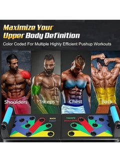 LIVVY Push up Board for Men & Women | Multi-Function Foldable Pushup Board | Muscle max Push Up Board for Floor Home Workout Equipment | Fitness & Strength Training Equipment  - Image 3