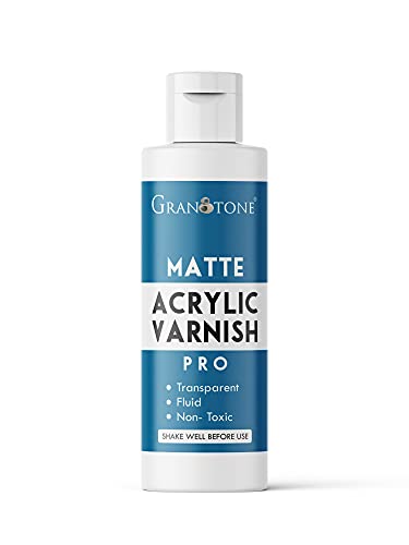 GRANOTONE Clear Coat Acrylic Matte Finish Varnish 6.76 fl oz Non Yellowing Non Toxic Anti Crazing 200 ML for Pro Artists Hobby Painters and Kids Made in India - Image 1