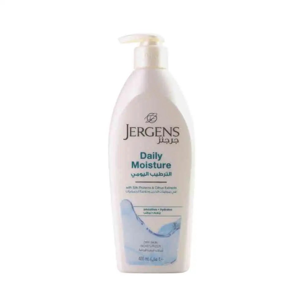 Jergens Daily Moisture Nourishing Body Moisturizer With Silk Proteins and Citrus Extracts for Dry Skin Hydration, 200ml, Pack of 2