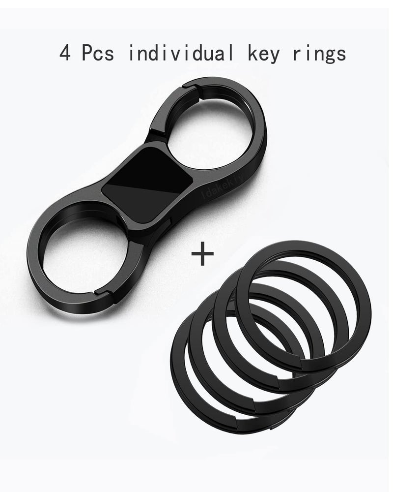 Idakekiy Key Chain Quick Release Spring with 4 Key Rings Heavy Duty Car Keychain Organizer for Men and Women - Image 2