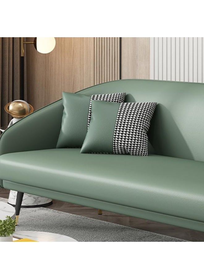 Comfynest Comfynest Chic Modern Wood & Leathaire Sofa  - Image 5