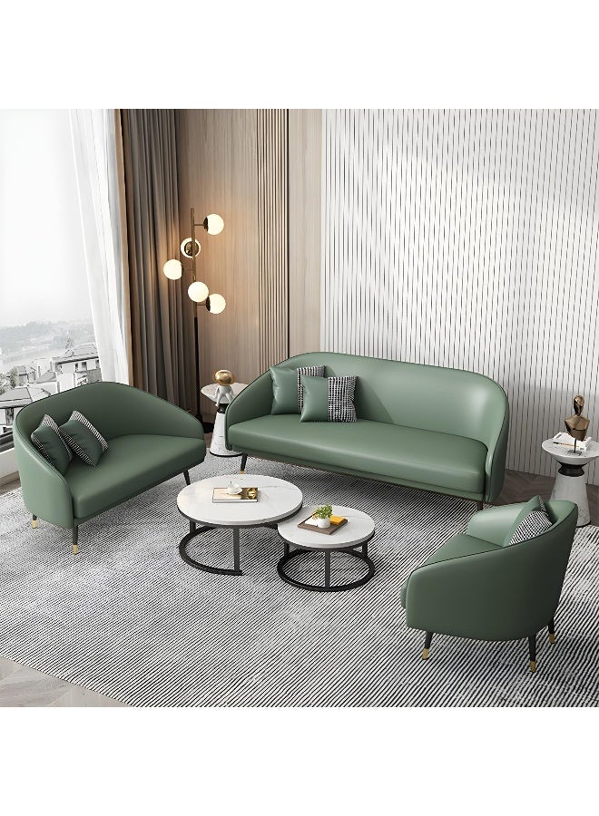 Comfynest Comfynest Chic Modern Wood & Leathaire Sofa  - Image 3