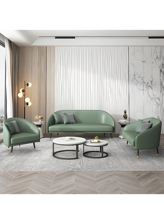Comfynest Comfynest Chic Modern Wood & Leathaire Sofa  - Image 4