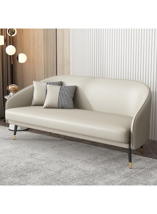 Comfynest Comfynest Chic Modern Wood & Leathaire Sofa  - Image 1
