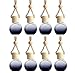 Furnido 8Pcs6ml Hanging Car Air Freshener Diffuser Essential Oil Pendant Perfume Aromatherapy VialsThick OblateStyle Glass Fragrance Container With Wooden Caps Hanging StringFREE FunnelDropper - Image 2
