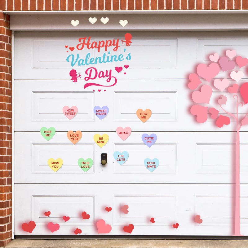 LEIFIDE 12 Pcs Valentine's Day Car Magnets XOXO Sweet Heart Be Mine Magnetic Decals Garage Cruise Door Decorations Fridge Stickers for Valentine's Day Wedding Christmas Home Office Locker Supplies - Image 5