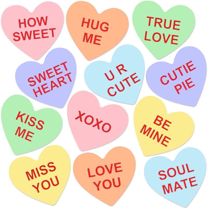 LEIFIDE 12 Pcs Valentine's Day Car Magnets XOXO Sweet Heart Be Mine Magnetic Decals Garage Cruise Door Decorations Fridge Stickers for Valentine's Day Wedding Christmas Home Office Locker Supplies - Image 1