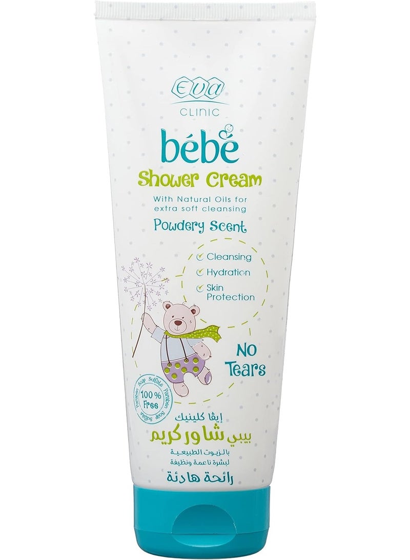 Eva Eva Clinic Bebe Shower Cream with Natural Oils  Extra Soft Cleansing- 200 ml - Image 1