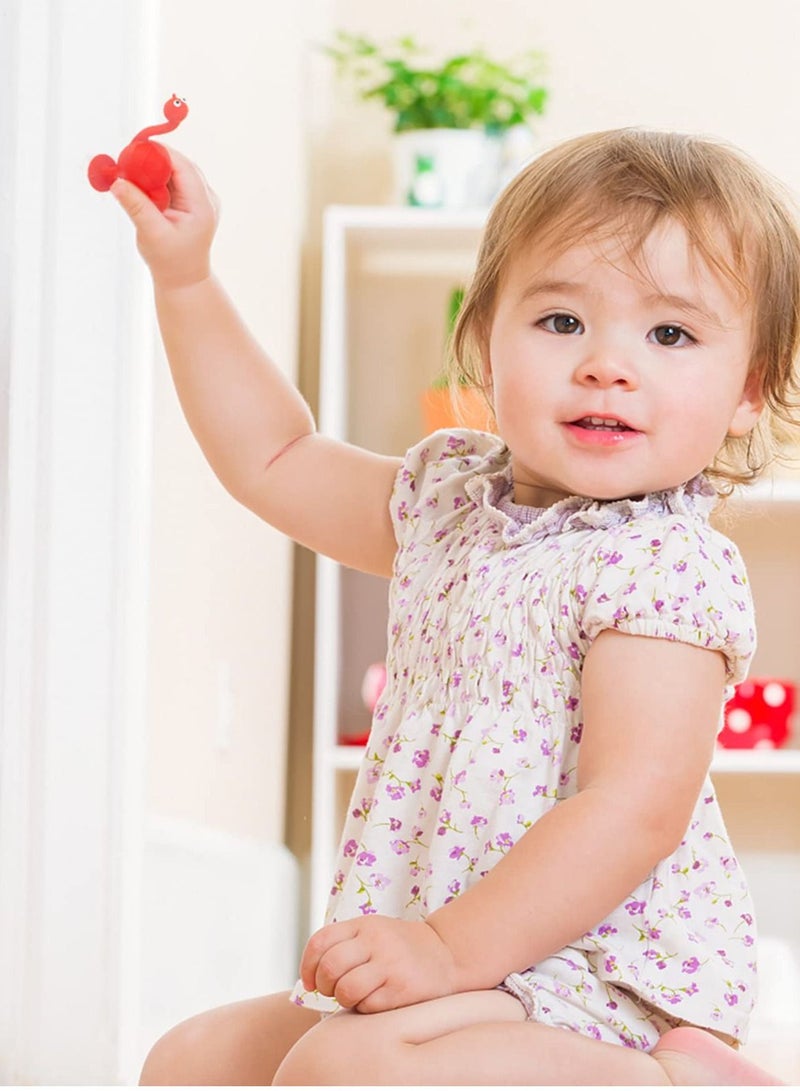 SYOSI Suction Cup Toys, 9 Piece Soft Silicone Building Blocks Suction Cup Toys Pressure Play Set, Animal Shaped Suction Cup Toys Multicolor Pressure Release Parent-Child Interactive Games, Kids Room - Image 5