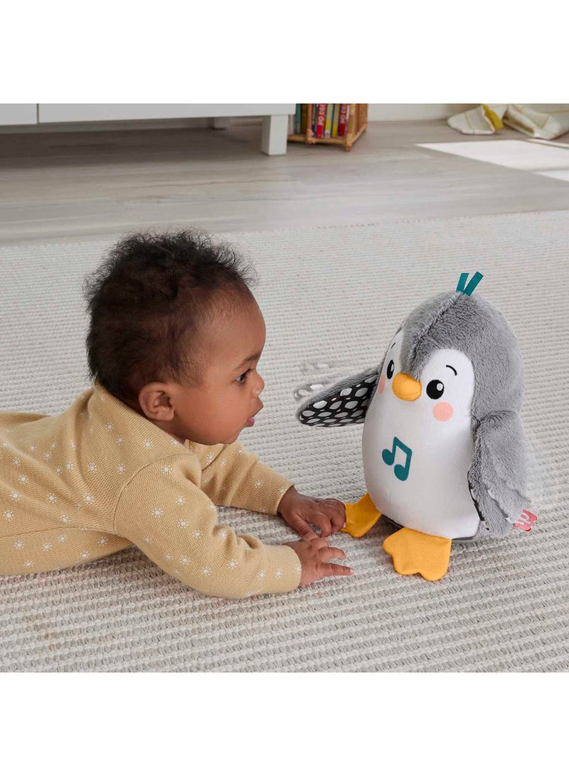 Fisher-Price لعبة بطن الطفل - بطريق متأرجح ومتحرك، قماش مع موسيقى وحركة للعب الحسي للمواليد الجدد من عمر 0+ أشهر - Image 2