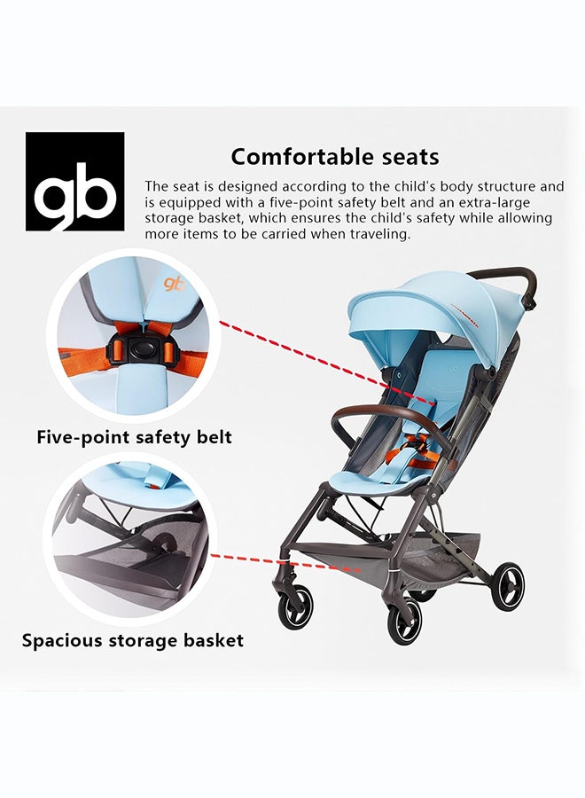 GB FLAM Plus Lightweight Easy Fold Compact ToddlerStroller and Baby Stroller for Travel,Yellow - Image 4
