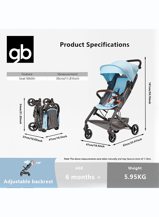 GB FLAM Plus Lightweight Easy Fold Compact ToddlerStroller and Baby Stroller for Travel,Yellow - Image 2