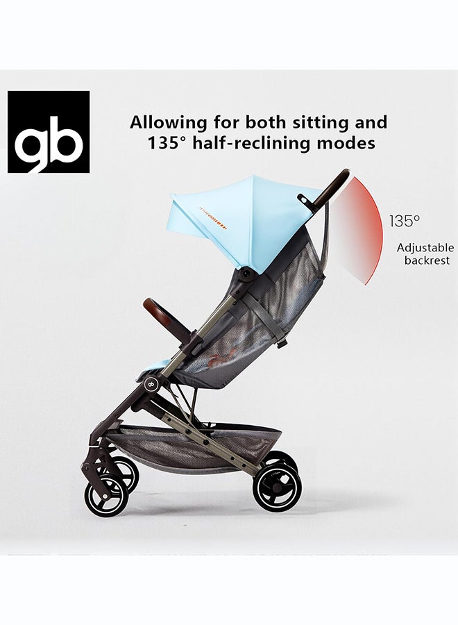 GB FLAM Plus Lightweight Easy Fold Compact ToddlerStroller and Baby Stroller for Travel,Yellow - Image 5