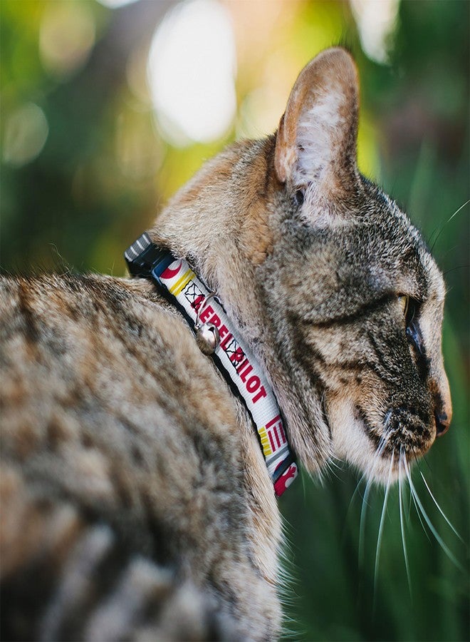 Buckle Down Star Wars Breakaway Cat Collar with Bell, Plastic Clip, Easy Adjustable, Star Wars Rebel Pilot Rebel Alliance Insignia X Wing Fighter, 8.5 to 12 Inches 0.5 Inch Wide - Image 2