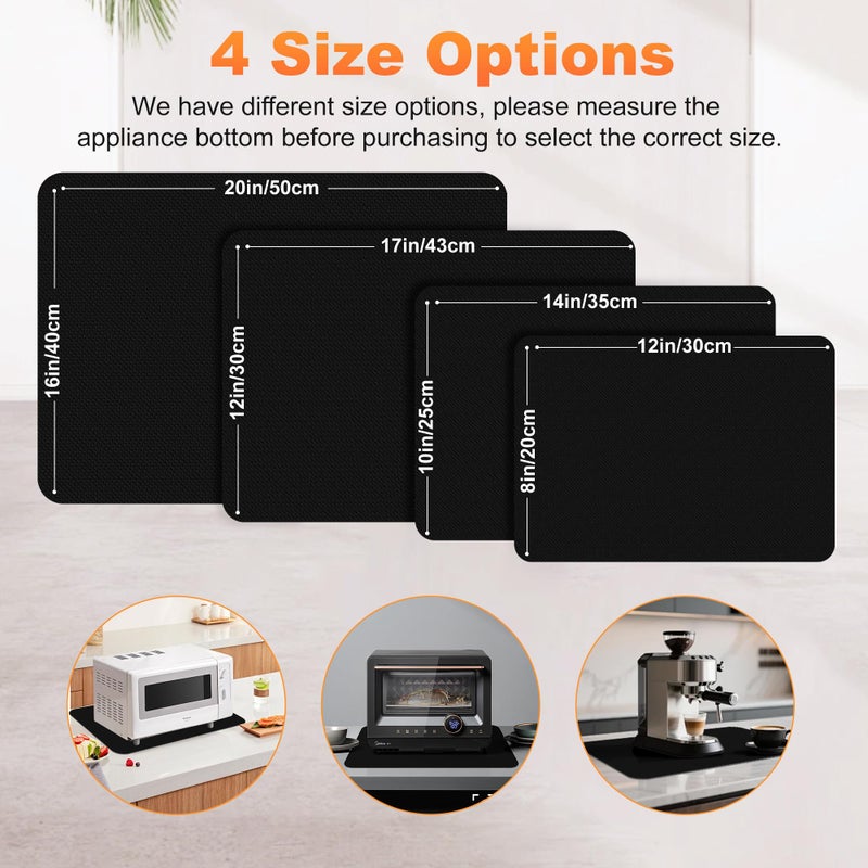 KIDOT 14" x 10" Small Appliance Slider for Countertop, Sliding Tray for Kitchen Appliances, 360Â° Rotating Sliding Pad for Coffee Maker, Heat Resistant Mat Cut to Fit Stand Mixer, Air Fryer, Microwave - Image 3