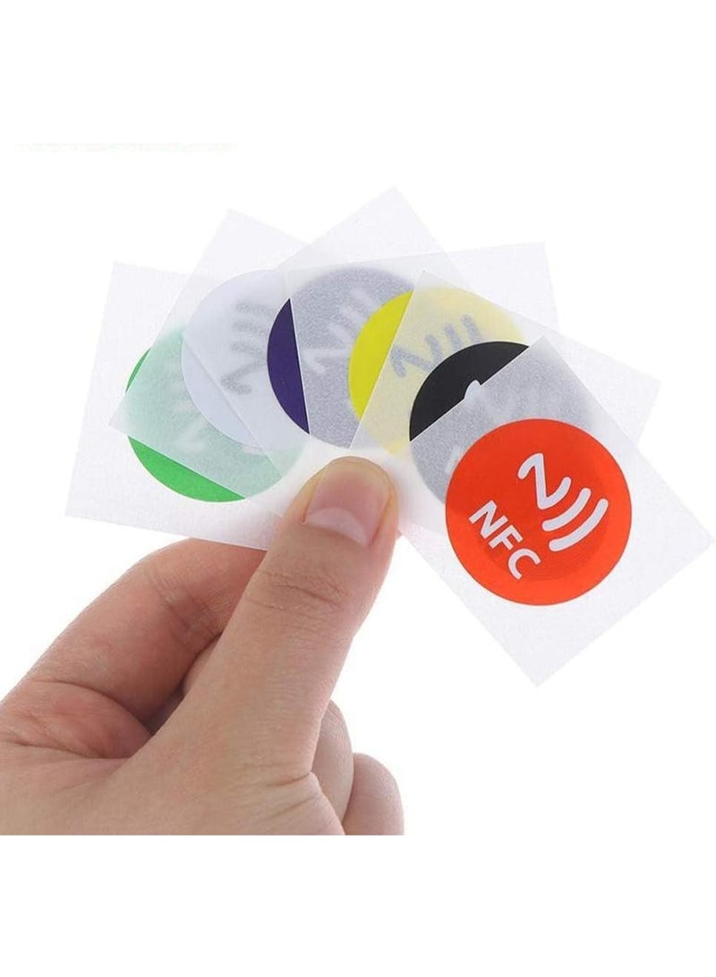 Rubik NFC 215 Tags, Anti Metal Self-adhesive Ntag215 Stickers for iPhone and Android Smartphones and NFC-Enabled Devices, Ntag 215 Support 13.56mhz RFID, 504 Bytes Memory (Multicolor, 12 Tags) - Image 3