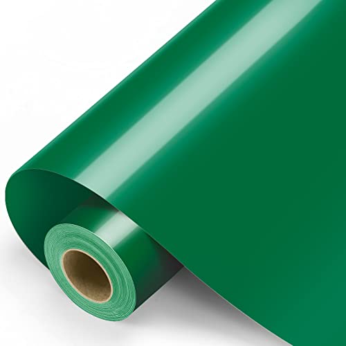 Green Permanent Vinyl Green Adhesive Vinyl Roll for All Cutting Machine Permanent Outdoor 12 x11FT for Decor Sticker Car Decal Scrapbooking Signs Glossy Waterproof