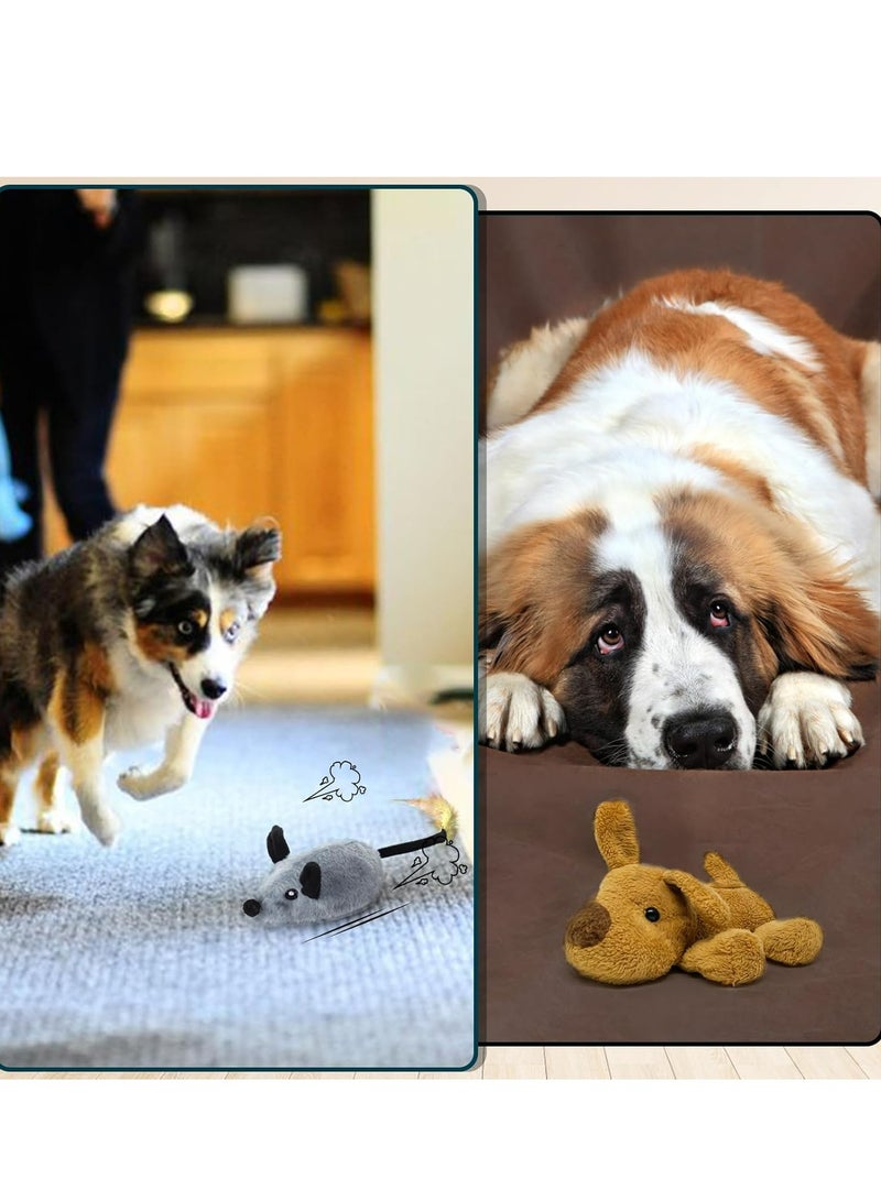 Interactive Escaping Mice Squeaky Cat Toys with Lights & Auto-Turn, Rechargeable Moving Dog Toys Remote Control Pet Toy Squeaky for Small/Medium/Large Dogs & Cats - Gray - Image 5