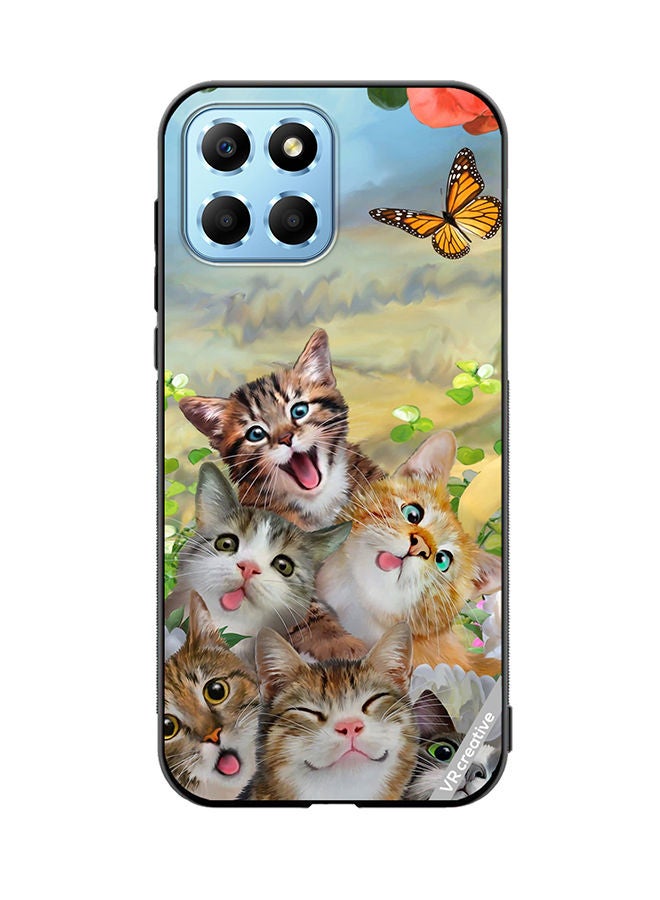 VR CREATIVE Protective Case Cover For Honor X8 5G Cats Design Multicolour - Image 1