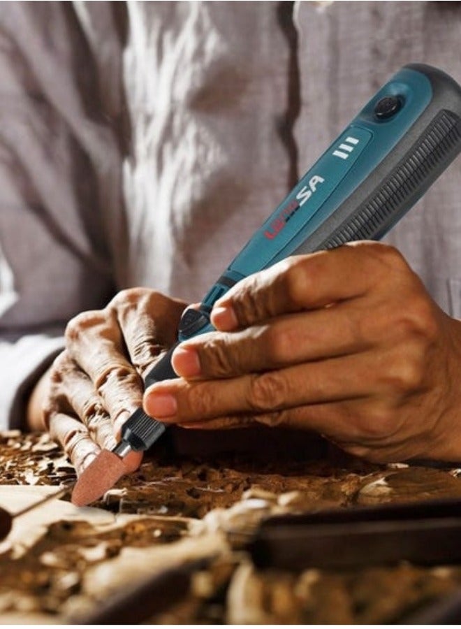 MIXDE Electric Grinder Set,15  Piece Multi-functional Mini Electric Drill Gun Rotary Tool,3 Speed ​​Adjustment,Rotary Tool Cordless Kit For Wood Grinding - Image 2