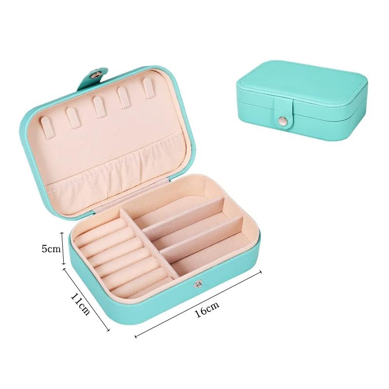 YouBella Jewellery Organisers Gifts MultiLayer PU Leather Portable Home Jwell organizer Storage Box Case with Dividers Container for Rings, Earrings, Necklace for girls and women (Blue) - Image 4