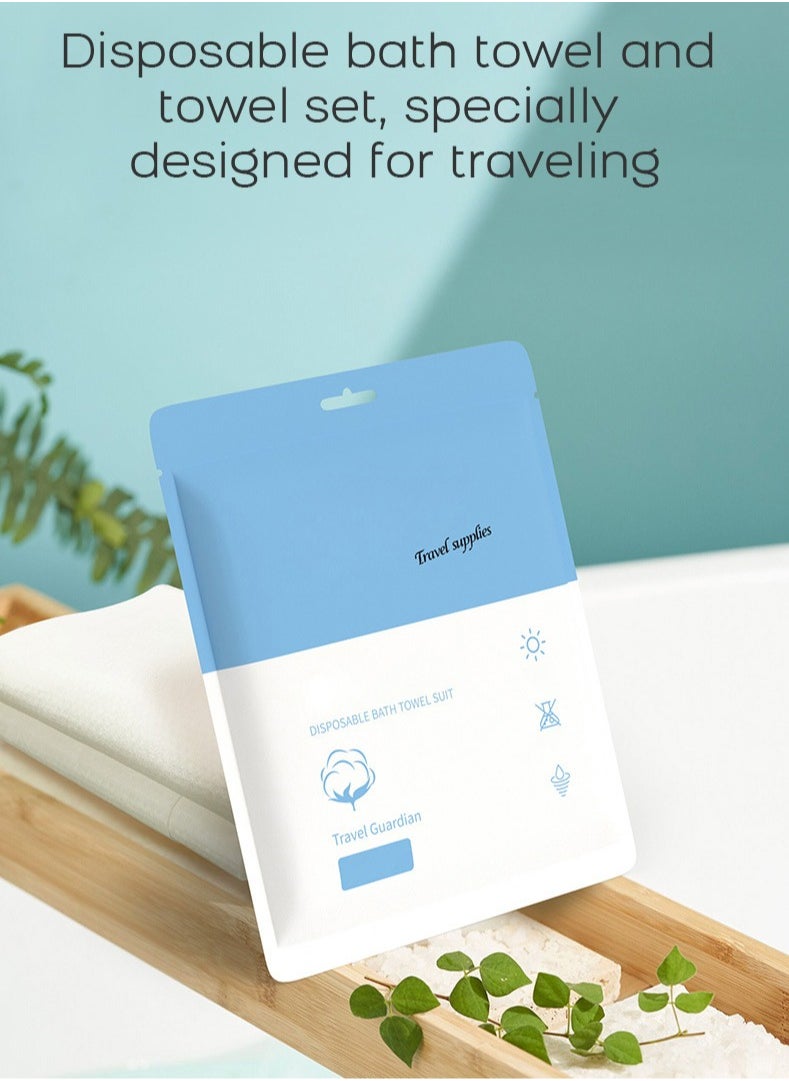 Haidue - 10 Packs of Disposable Bath Towels and Towel Sets Essentials for Travel - Image 1