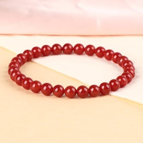 LPBeads Handmade Natural Gemstone Stretch Elastic 6m Carnelian Bracelet Healing Crystal Round Stone Beads Jewelry Gifts for Women Men - Image 3