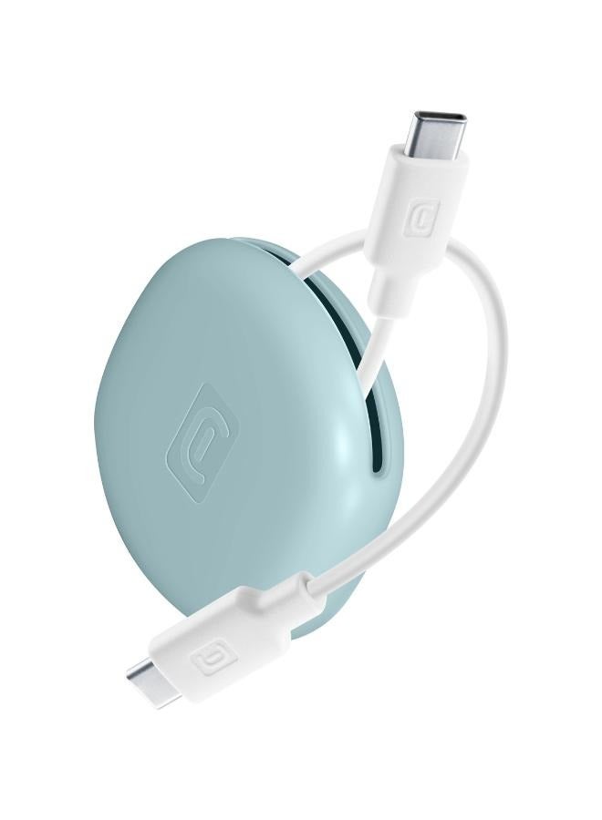 Cellularline USB-C to USB-C Fast Charging Cable 1M with Storage Bag - Image 1