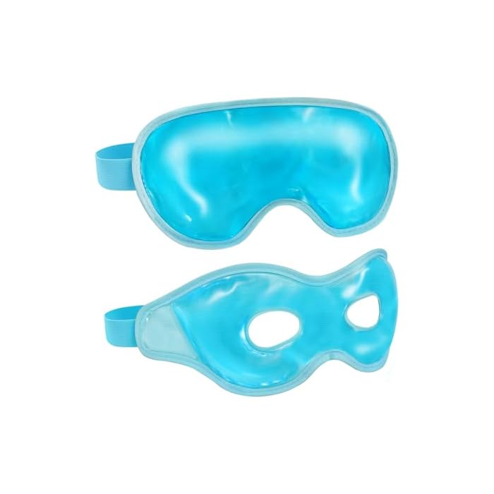 2 Pack Cooling Eye Mask for Puffy Eyes,Reusable Gel Cold Compress Pack for Puffy Eyes & Dark Circles, After Eyes Surgery, Migraine Relief, Headaches