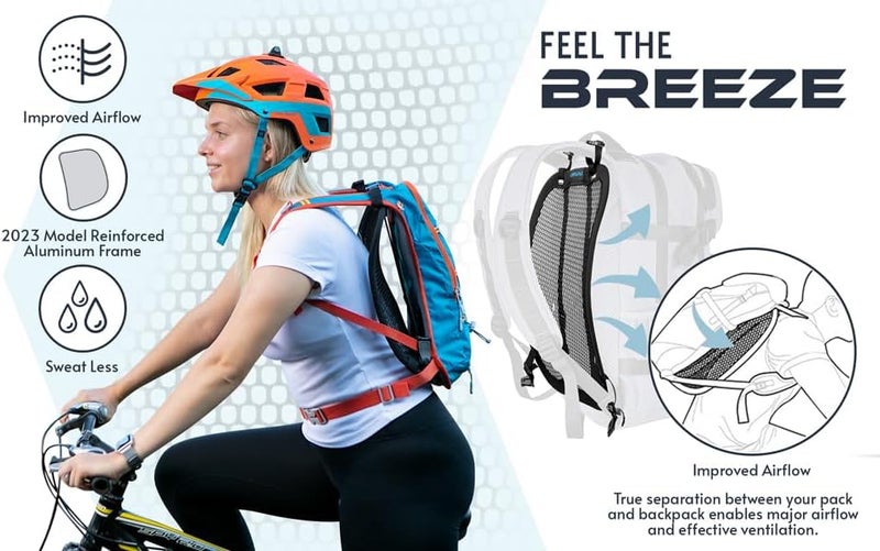 VentaPak Store Lightweight Ventilation Backpack Spacer - Smaller Support Ventilation Frame for Hiking & Biking Backpacks Small Size 5'6" Torso or Under, Airflow & Reduced Sweat - Image 4