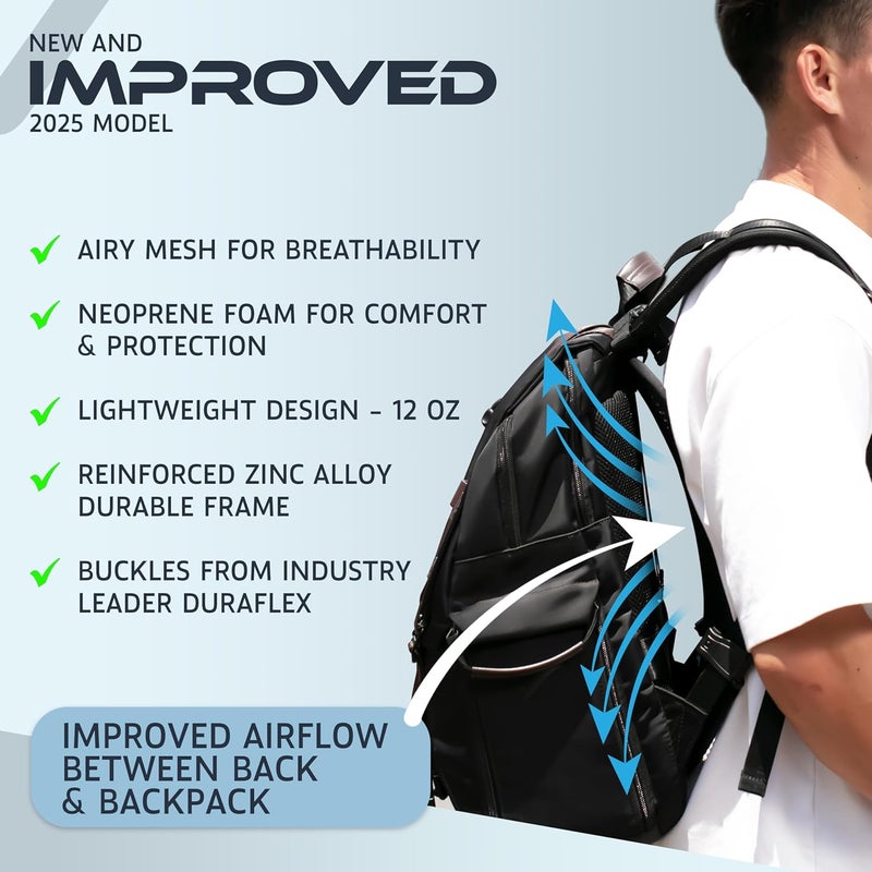 VentaPak Store Lightweight Ventilation Backpack Spacer - Smaller Support Ventilation Frame for Hiking & Biking Backpacks Small Size 5'6" Torso or Under, Airflow & Reduced Sweat - Image 3