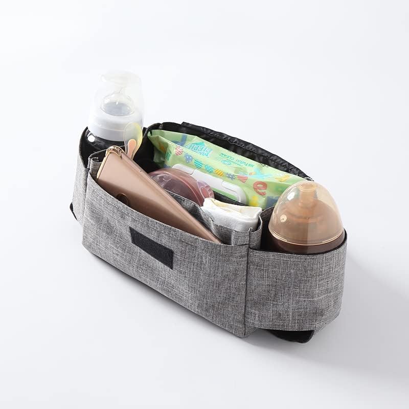 Parlberd Stroller Organizer Bag with Insulated Bottle Holders - Large Hanging Diaper Bag with Multiple Pockets, Cute Pattern, Large Capacity Water-Resistant Polyester Fabric for Baby - Image 1
