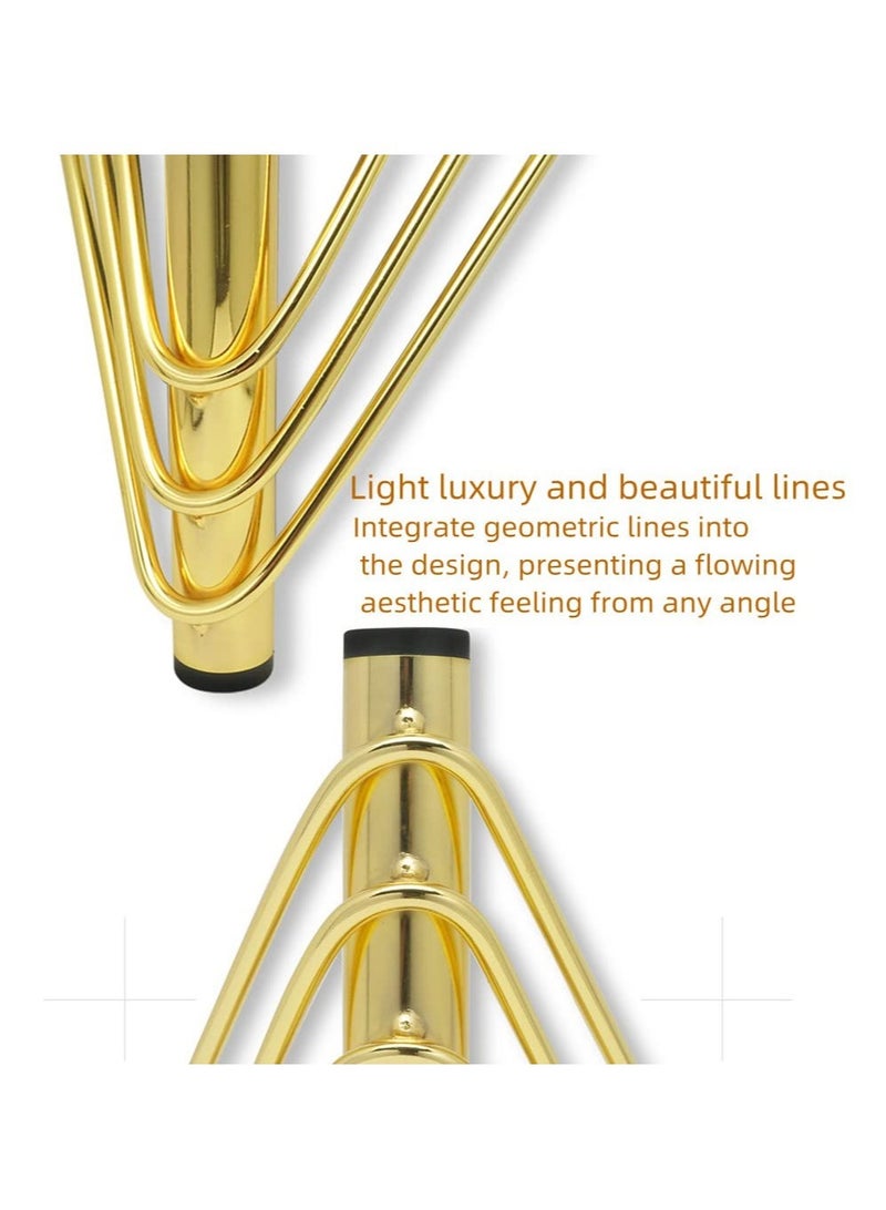 Furniture Legs Setm,6 inch Gold  Metal Cabinet Legs,with Rubber Floor Protectors, for Sofa, Legs for Dresser, TV Stand, End Table etc (4PCS） - Image 3