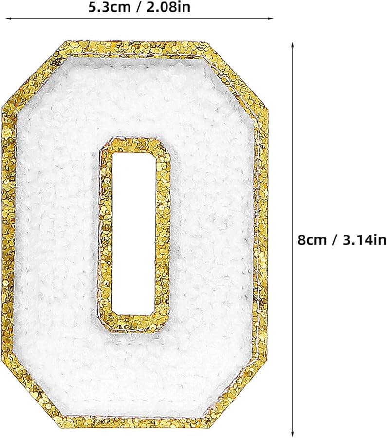 Iron Number Patches Embroidered Applique 20pcs White Towel Stitch DIY Repair - Image 3
