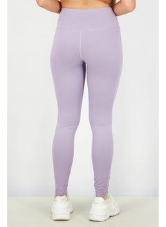 Tchibo Women Sportswear Fit Plain Training Leggings, Lilac  - Image 5