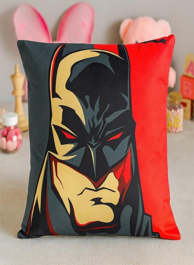 ZQBIEE Polyester Kids Cartoon Prints Cushion with Super Soft Fabric Size 16 inch x 16 inch x 2 inch (Black & Red) - Image 2