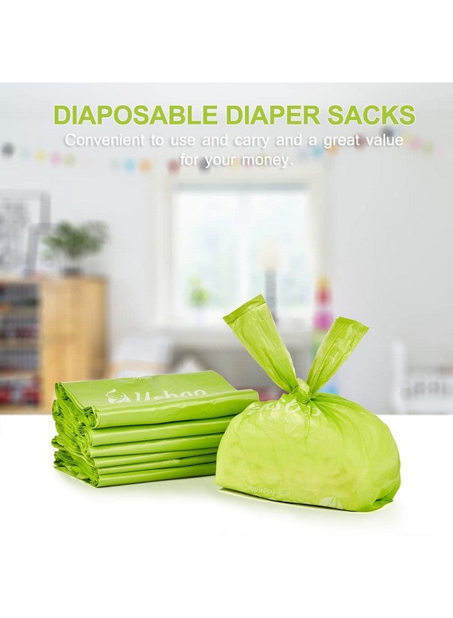 USBOO Baby Disposable Diaper Bags,300 Count Oxo-Biodegradable Diaper Sacks,Easy-Tie Handles,Diaper Disposal or Pet Waste Bags, Unscented - Image 2