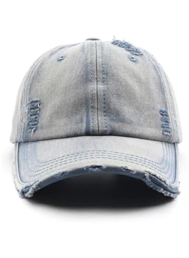 Washed Distressed Vintage Baseball Cap Unconstructed Cotton Dad Hat Trendy Trucker Hat for Womens Mens Headwear - Image 5