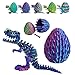 utosday Easter Eggs Filled with Dinosaur Toys 3D Printed Animals Mystery Crystal Dragon Egg with Articulated Tyrannosaurus Rex Easter Basket Stuffers Fidget Toy for Adults Kids - Image 3