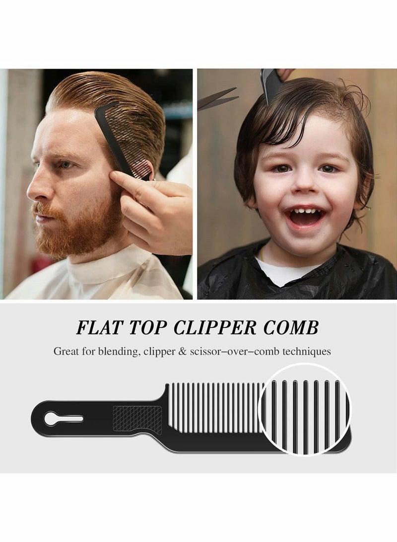 SYOSI 3 Pieces Barberology Comb Set Clipper Flattop Barber Comb Taper Combs and Heat-Resistant Fiber Cutting Comb for Men Women for Clipper-cuts and Flattops (Black) - Image 4
