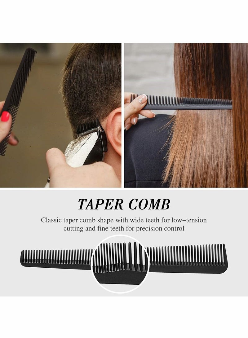 SYOSI 3 Pieces Barberology Comb Set Clipper Flattop Barber Comb Taper Combs and Heat-Resistant Fiber Cutting Comb for Men Women for Clipper-cuts and Flattops (Black) - Image 3