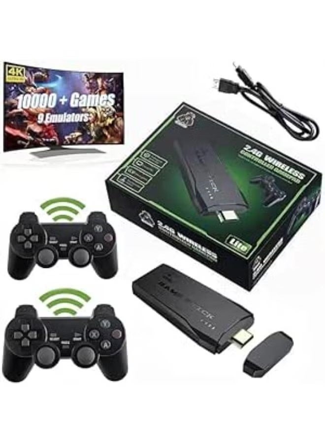 TV Video Game Console 2.4G Wireless Gamepad Controller USB Built-in 10000 Classic, 9 Classic Emulators, HDMI Output for TV with Dual 2.4G Wireless Controllers - 4K Ultra HD Games
