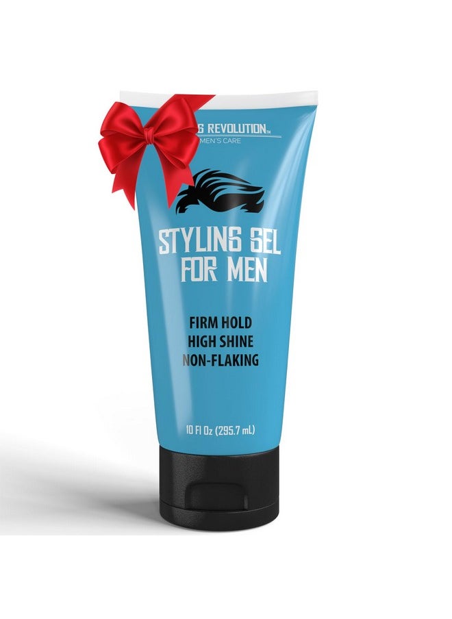Viking Revolution Hair Gel for Men Strong Hold - Mens Hair Gel Extra Strength - Styling Gel for Hair Clear Hair Gel - Firm Hold Gel Hair High Shine Non-Flaking Curly Hair Gel (10oz)  - Image 1