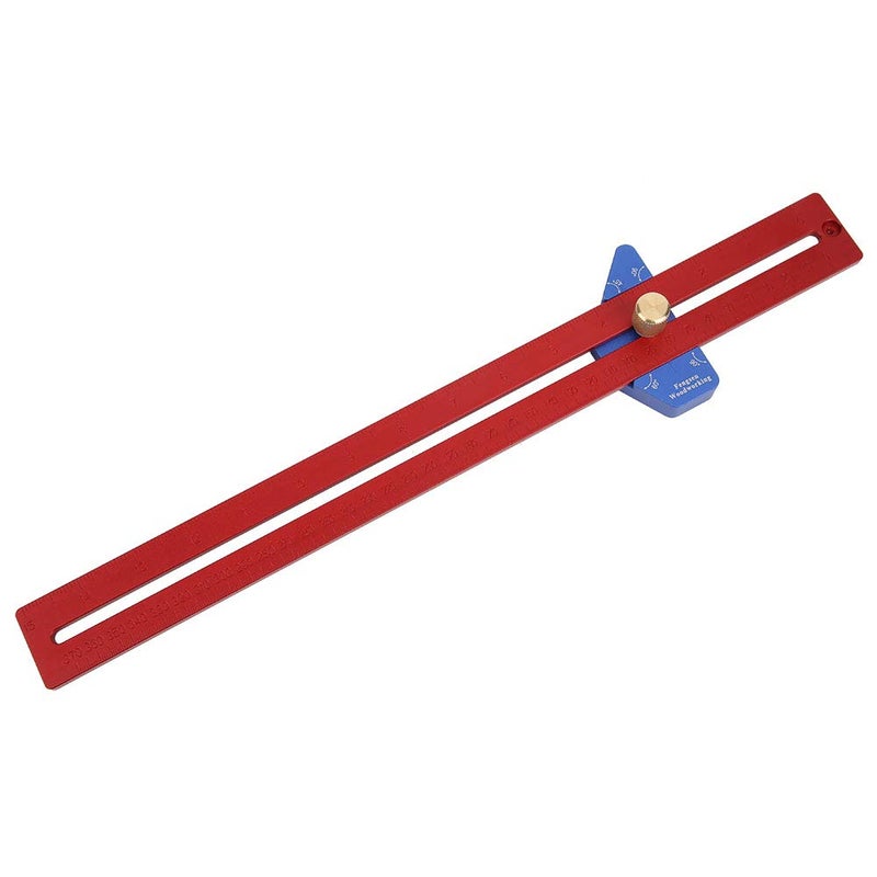 Aluminum Alloy Woodworking Ruler 400mm Precision Line Locator Measuring Tool - Image 3