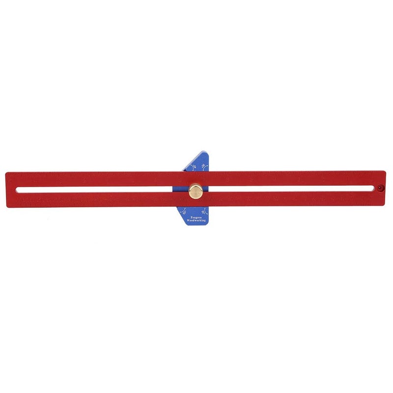 Aluminum Alloy Woodworking Ruler 400mm Precision Line Locator Measuring Tool - Image 1