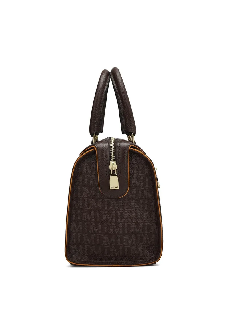 Da Milano Genuine Leather Brown Satchel Bag